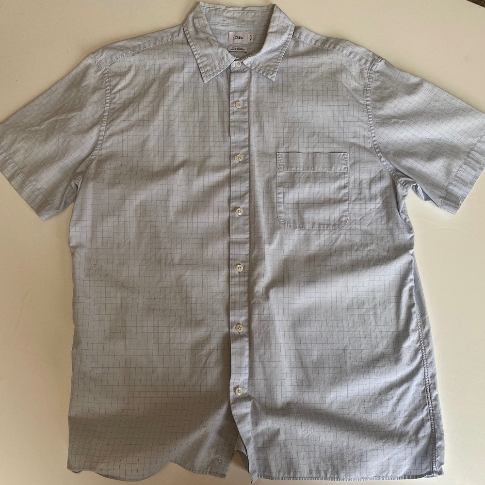J.Crew Short Sleeve Button Up Shirt (Large)